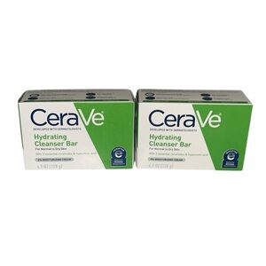 2 Pack CeraVe Hydrating Cleanser Bar Soap 4.5oz, Normal To Dry Skin